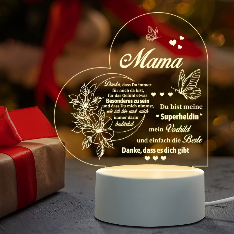 Wholesale Mother's Day Rechargeable Transparent Acrylic Gift Ornaments